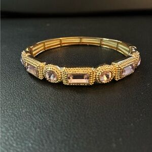 Gold Bracelet with Purple Accents